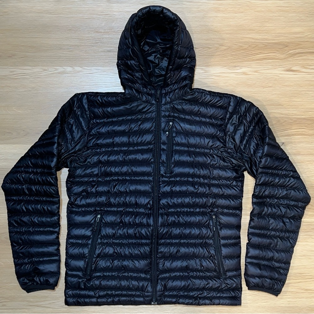 Patagonia Ultralight Hoodie Goose Down Puffer Jacket 84766 Men’s Size S in Black